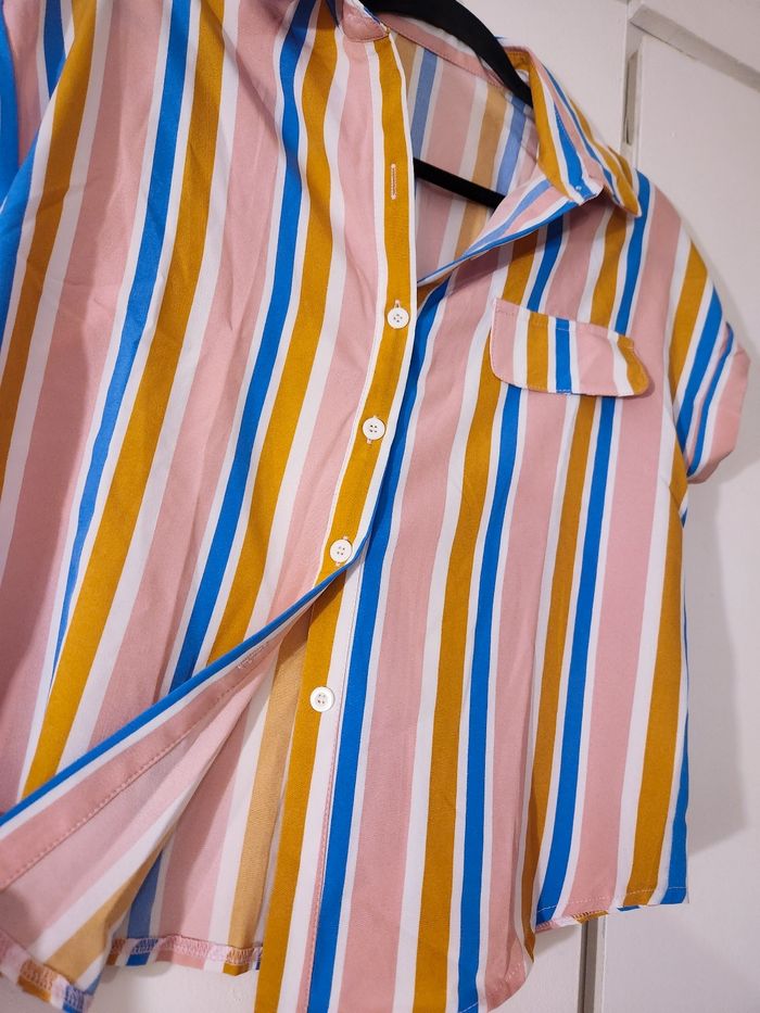 Chemise rayée vintage neuve - photo numéro 2