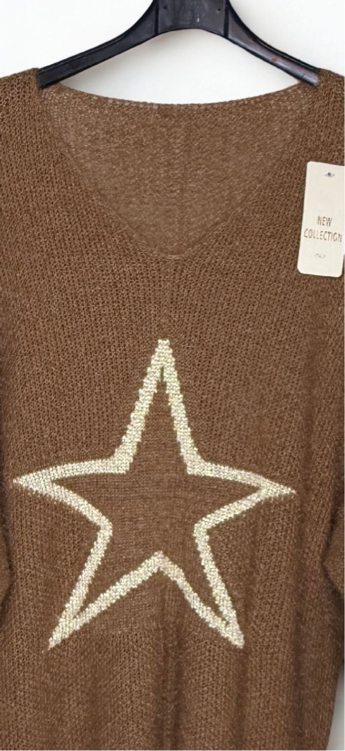 Pull doux, étoile, grande taille - photo numéro 2