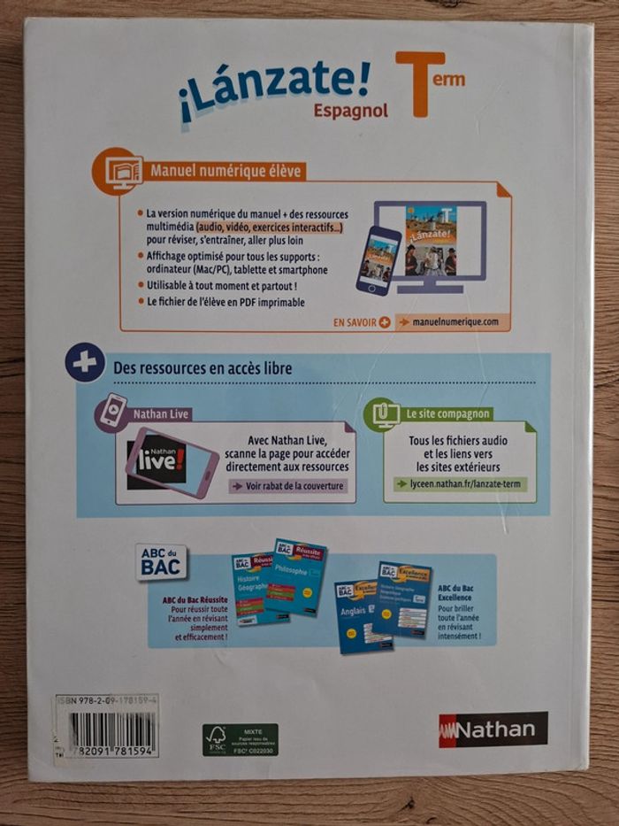 Livre Lanzate espagnol terminale - photo numéro 2