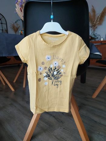 Tee-shirt manches courtes jaune In Extenso 4 ans