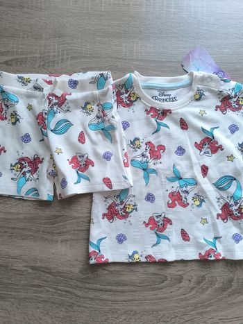 Ensemble deux pièces pyjama Ariel la petite sirène 6-9 mois 74 cm disney