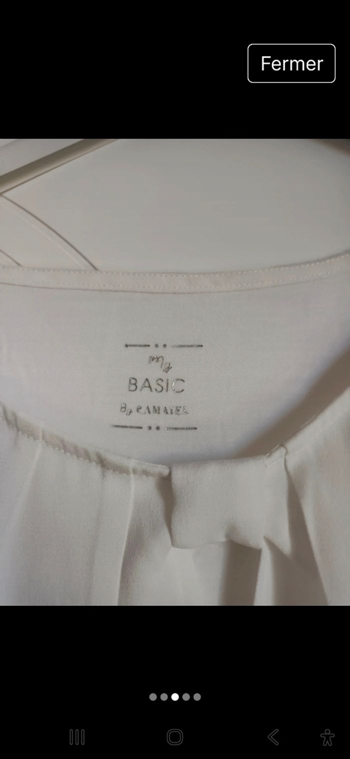 Blouse viscose, dos en coton - photo numéro 3