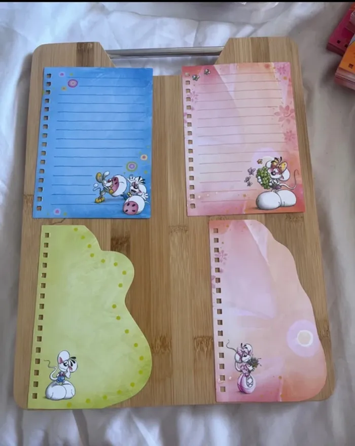 Lot de 28 feuilles carnet spirale diddl - photo numéro 4