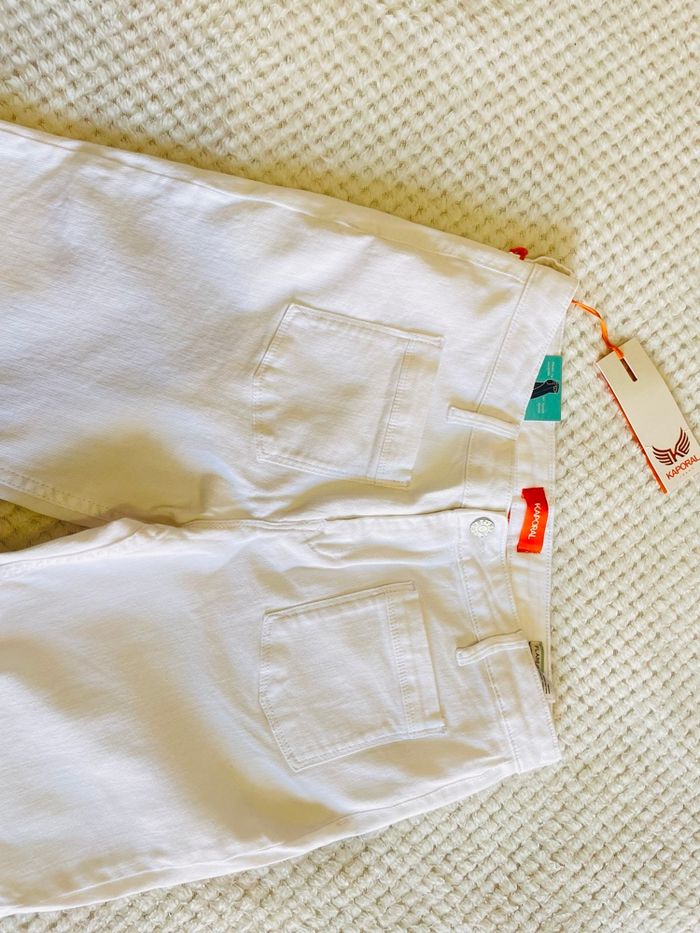 Pantalon Kaporal PALAM Regular Fit blanc W30 – Neuf avec étiquettes - photo numéro 5