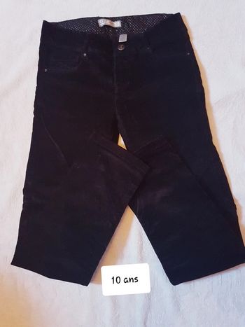 Pantalon velour okaïdi 10 ans