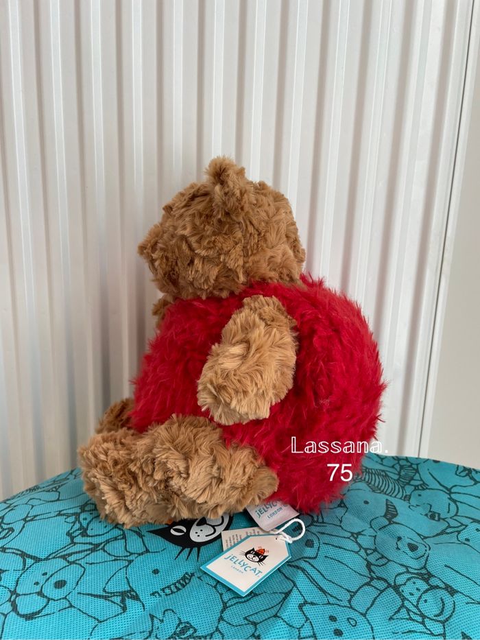 Peluche Jellycat ours Bartholomew Coeur ♥️ - photo numéro 3