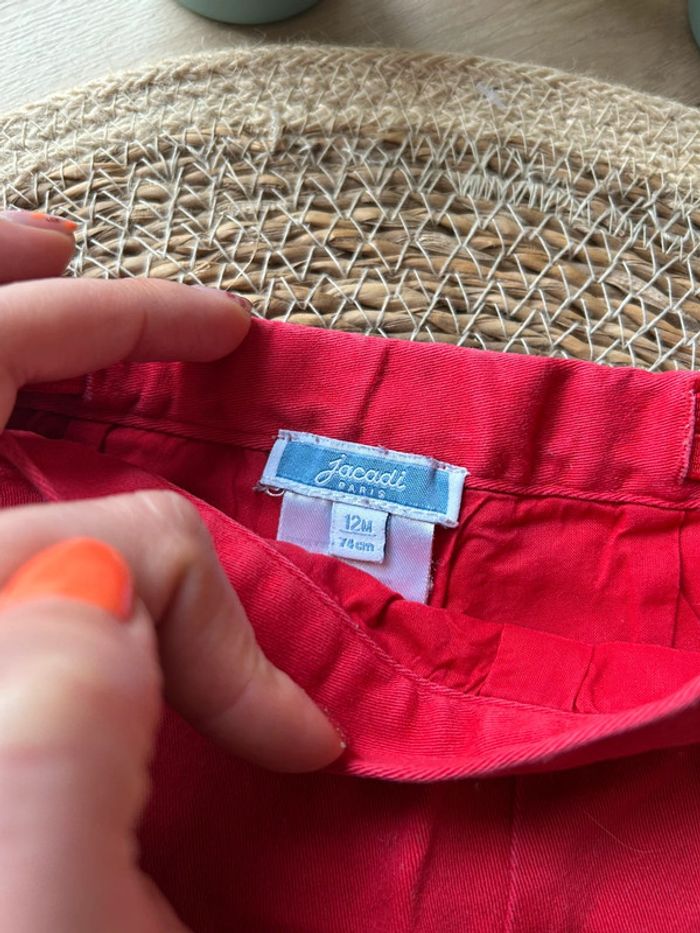 Short rouge Jacadi 12 mois - photo numéro 2