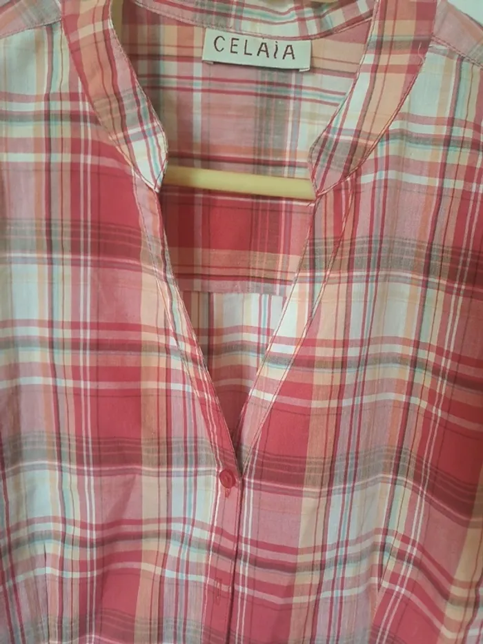 Chemise longue / Tunique à carreaux Celaia Taille 42 - photo numéro 8