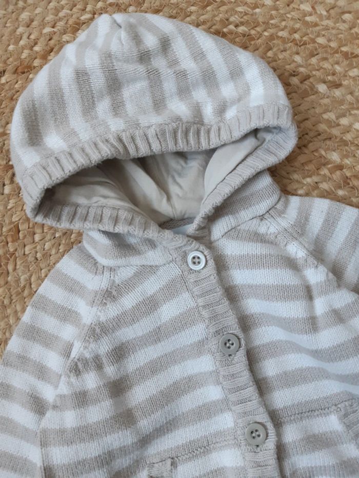 Gilet zippé à capuche Tex 18 mois - photo numéro 3