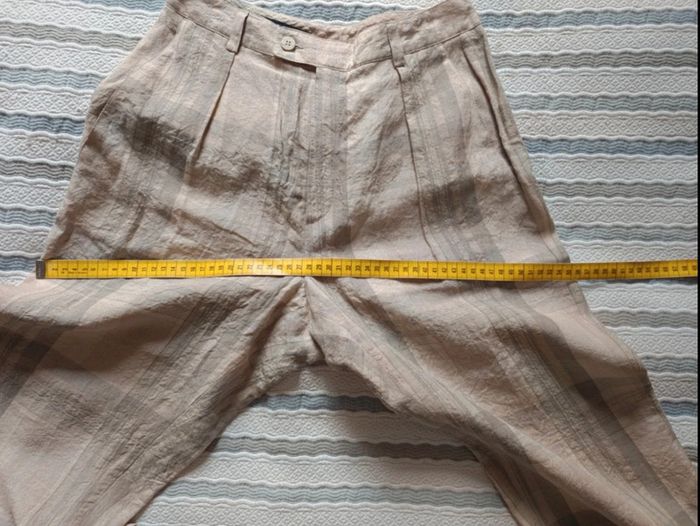 Pantalon vintage Teenflo t.34 100% lin
taille haute - photo numéro 8