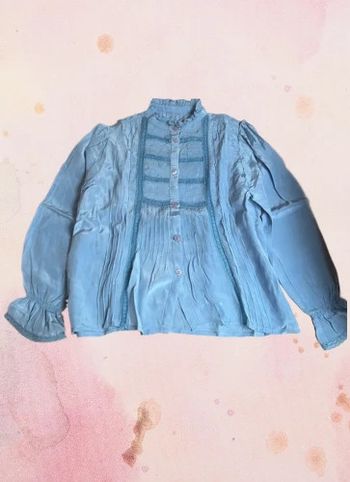 Chemise manches longues et col montant 100% soie 6 ans - Zef