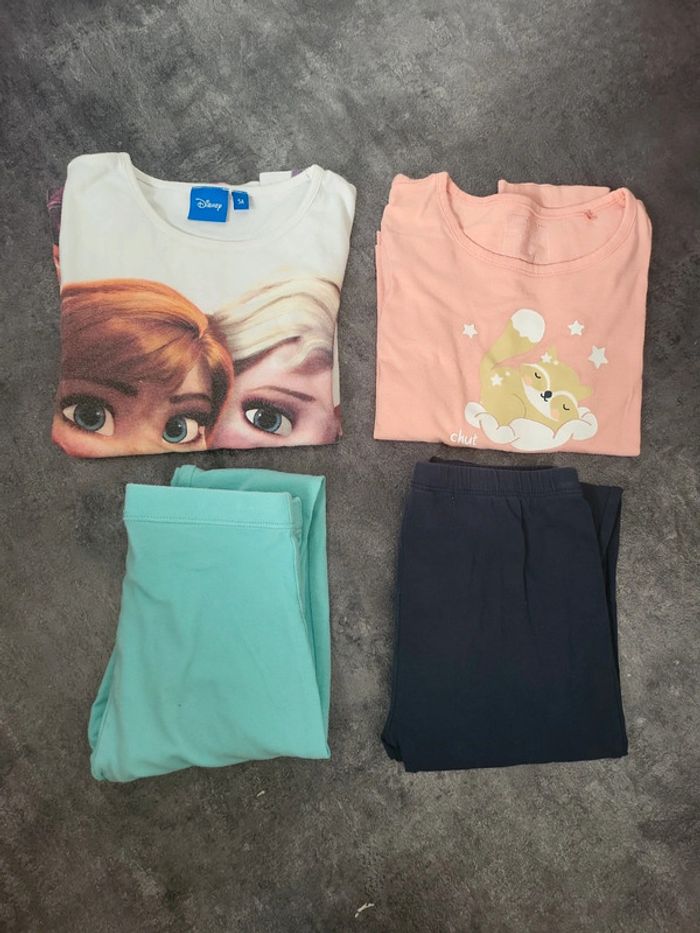 Lot 2 pyjamas légers fille 5 ans très bon état