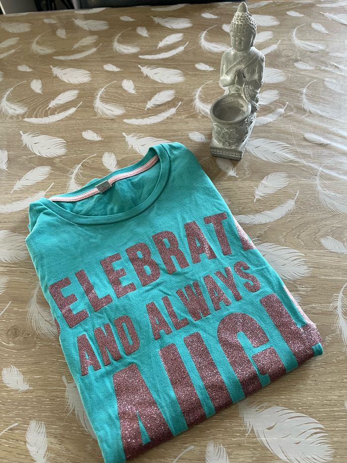 T-shirt turquoise