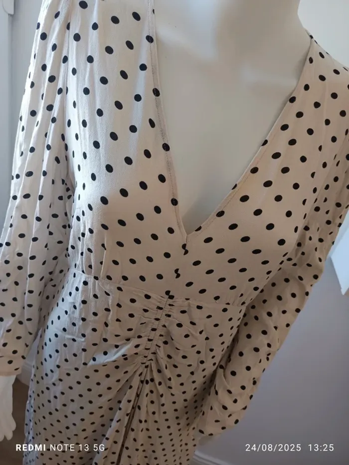 Magnifique robe h&M beige et noir taille L neuve - photo numéro 2