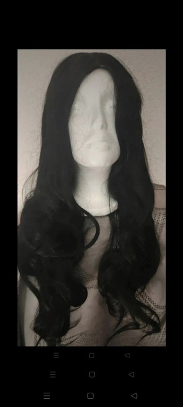 💯 promo 💯 Perruque Naturelle Noir Ébène Luxe Tendance