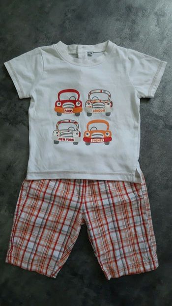 Bermuda + t-shirt manche courte garçon