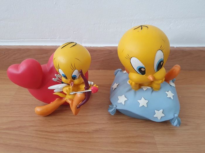 Lot tirelire titi en résine