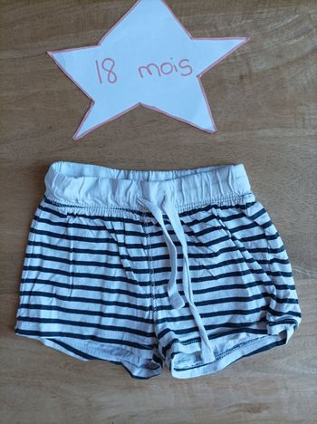 Short 18 mois marinière