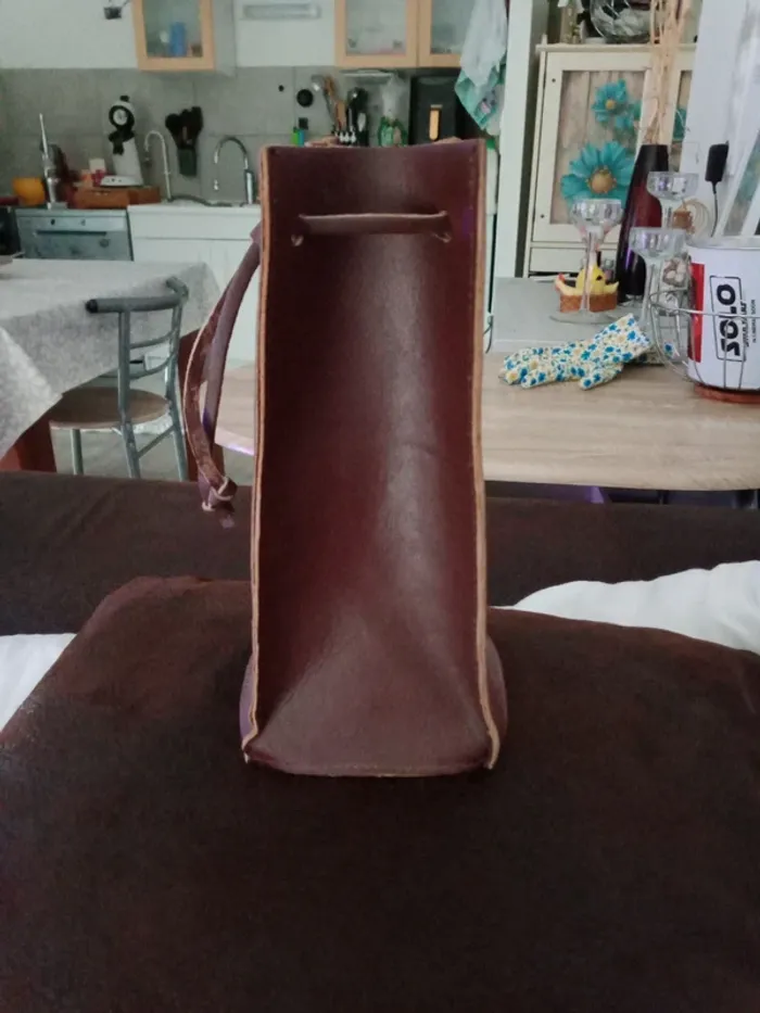 Sac étui à bouteille en cuir cardhu vintage - photo numéro 6