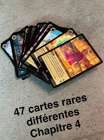Lot 47 cartes Lorcana Disney rares différentes - chapitre 4