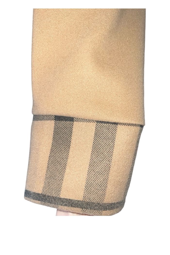Manteau long beige avec capuche - photo numéro 3