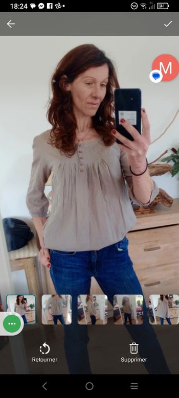 Tunique femme L marron clair c74