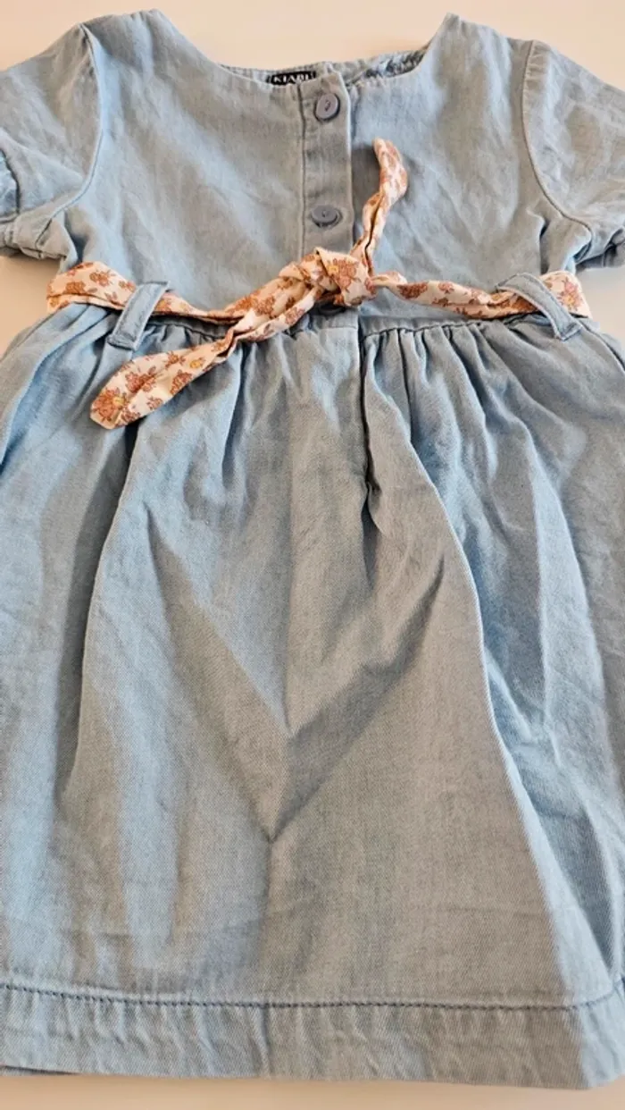 Robe jeans bleu 9mois kiabi - photo numéro 2