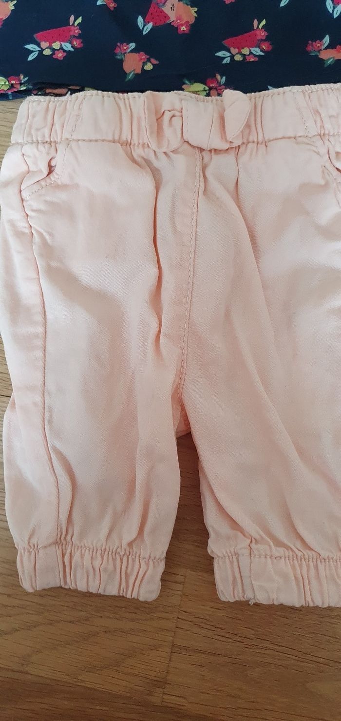 Ensemble tee-shirt pantalon bébé 1 mois - photo numéro 2