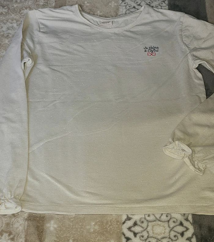 T-shirt fille manches longues tape à l'œil TAO 12 ans