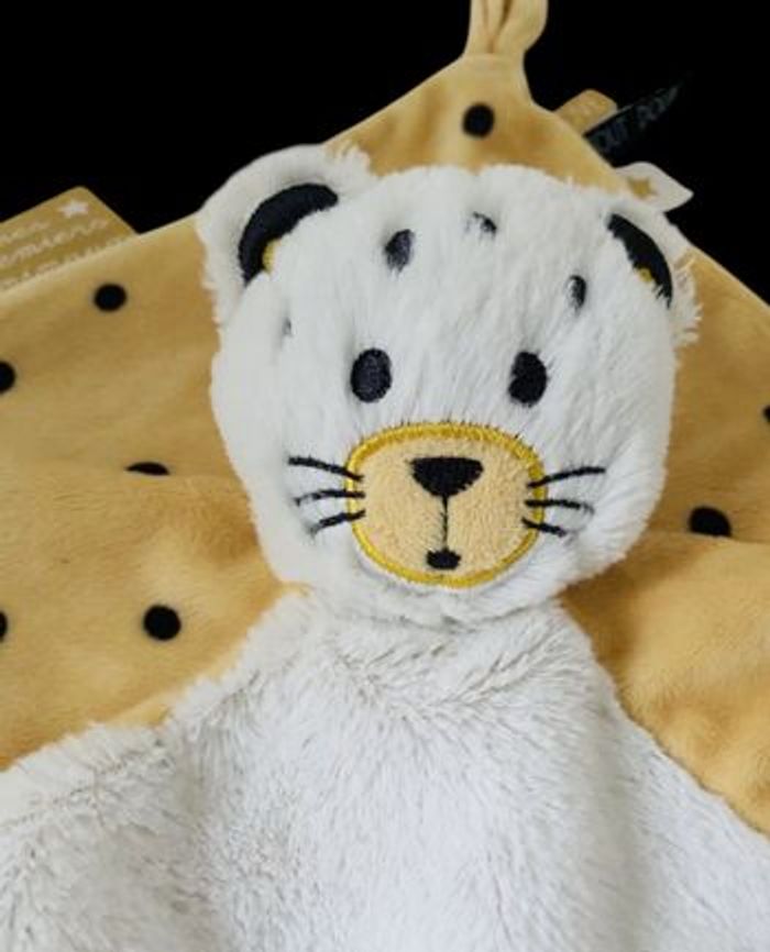 ❤️B4388 Doudou Plat Mouchoir Lion Tigre Blanc Jaune Tape À L'oeil TAO - photo numéro 2