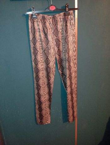 Legging motif serpent beige/ gris