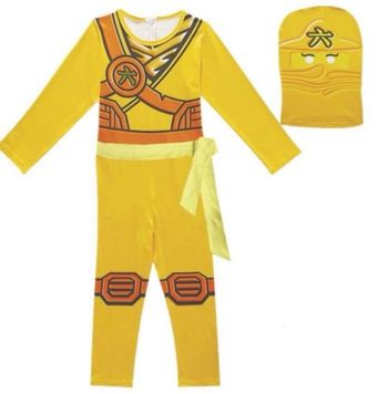 Deguisement Ninja jaune et ces accessoires Taille 7-8ans