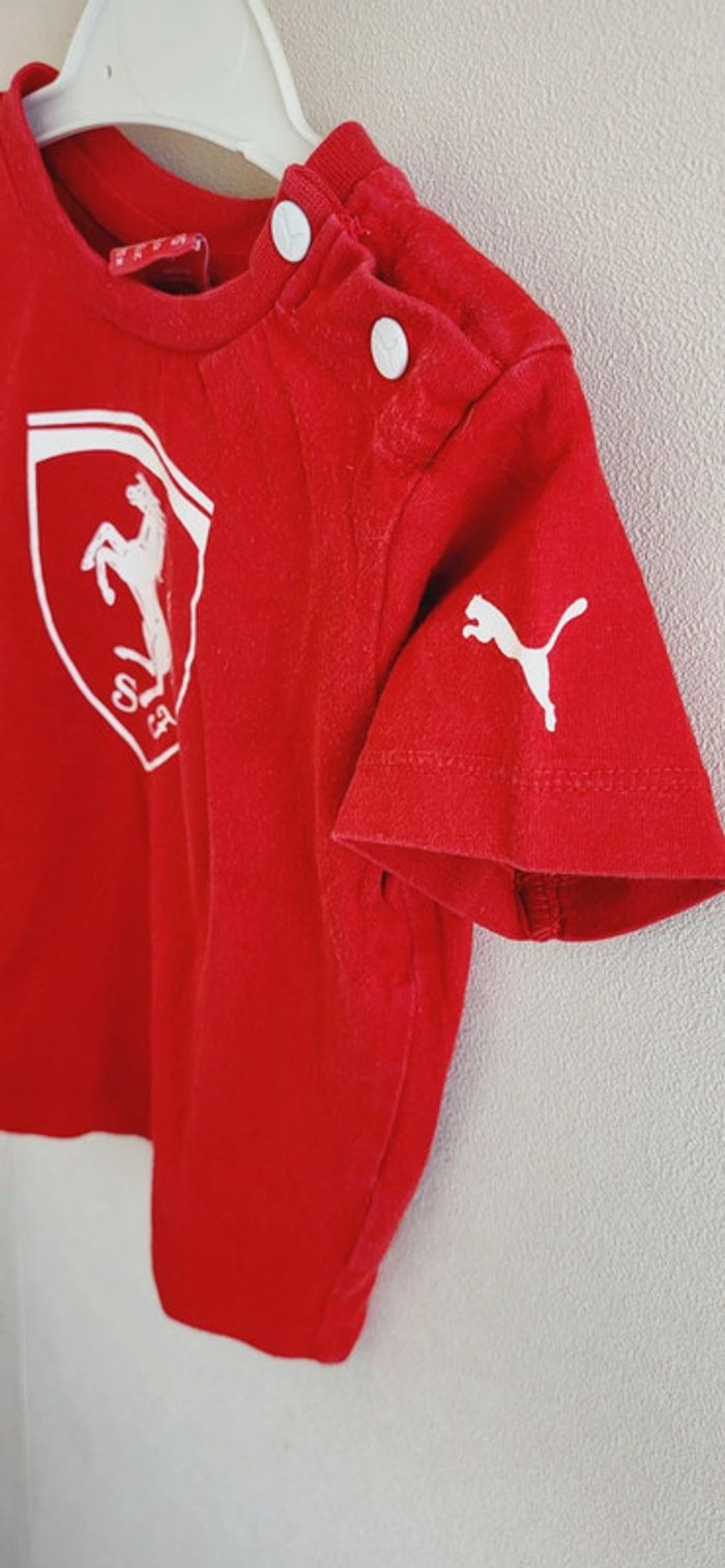 T-shirt rouge puma Ferrari rouge 9/12 mois - photo numéro 2