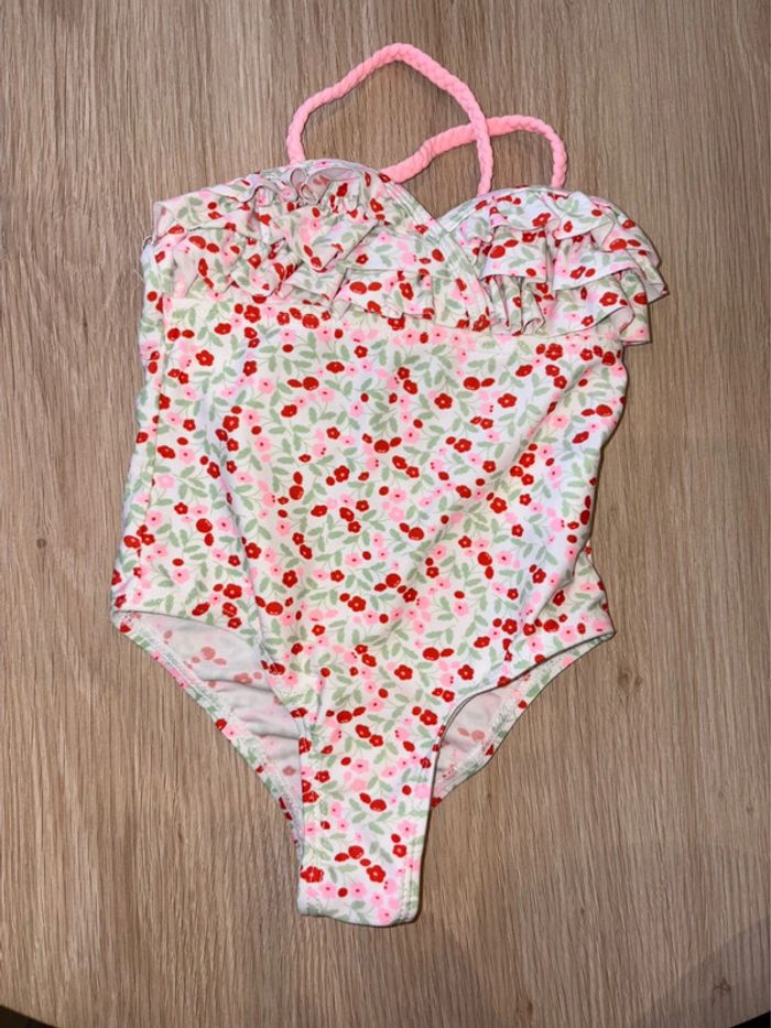 Maillot de bain fleuris vertbaudet 3 ans comme neuf - photo numéro 2