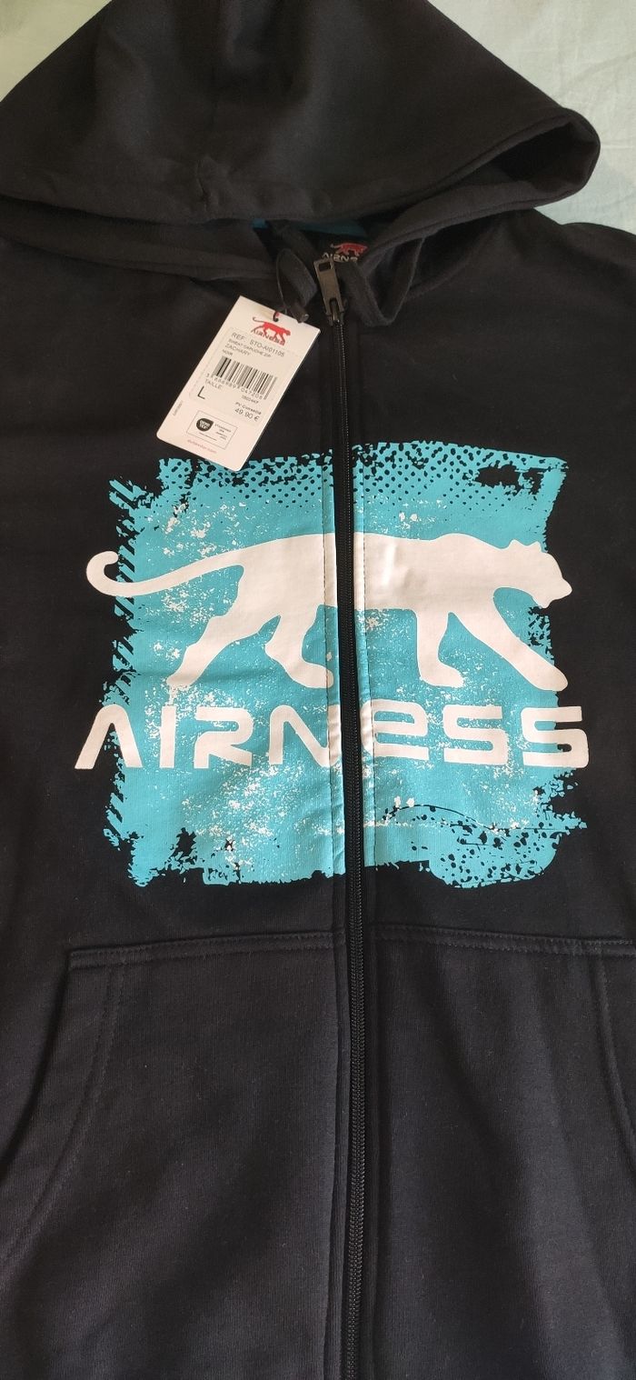 Gilet zippé homme à capuche homme taille L neuf Airness. Prix d'achat 50€ - photo numéro 2