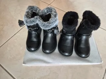 Lot de 2 bottines fourrées