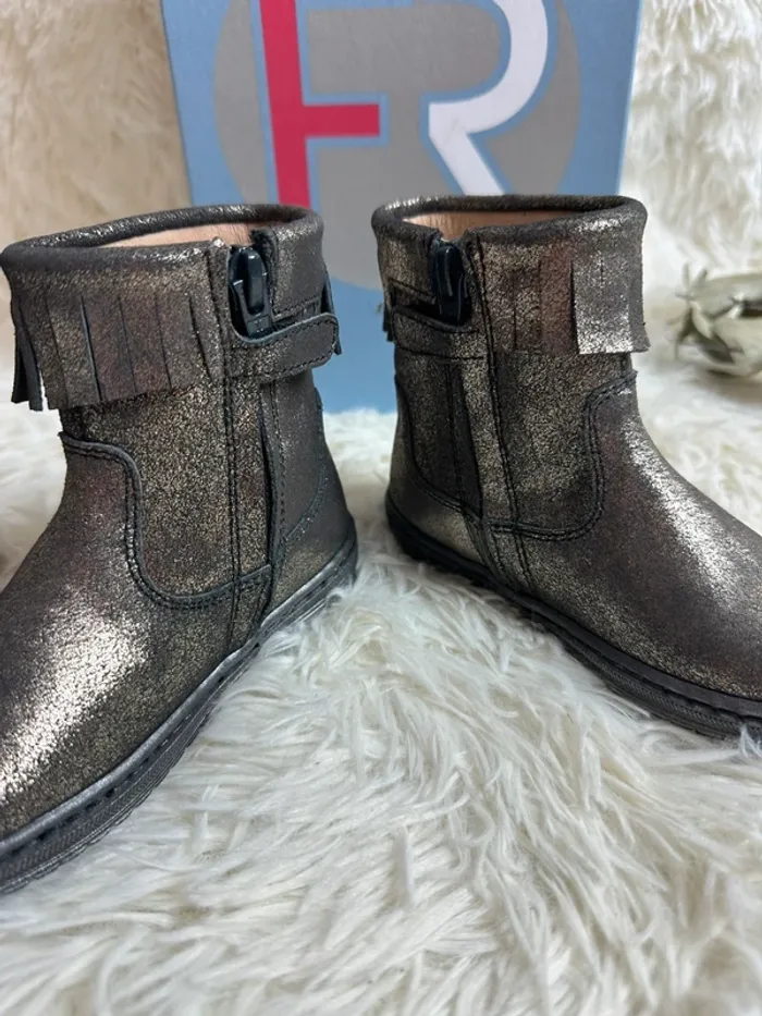 Paire de bottines bronze Franco Romagnoli taille 23 - photo numéro 4