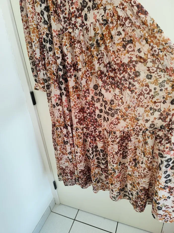 Superbe robe Esprit style bohème fleurie avec jupon M - photo numéro 10