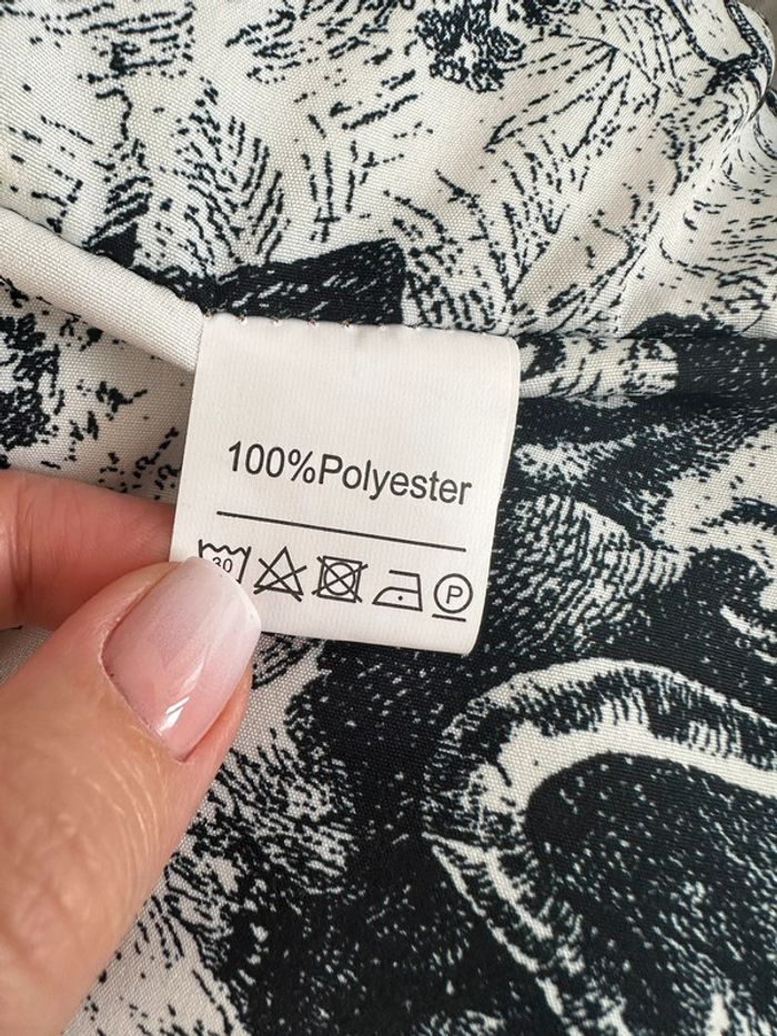 Veste matelassée oversize imprimés tapisserie noire et blanche T38 M - photo numéro 12