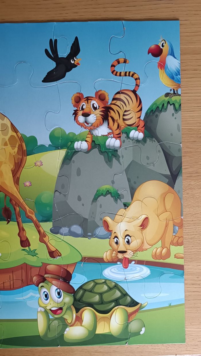 Xl Puzzle de sol "La vie dans la jungle" 35 pièces 3 ans + - photo numéro 8