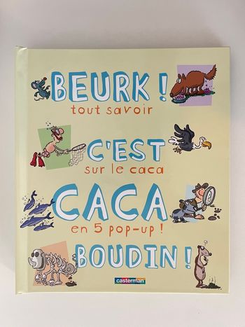 📖 Livre pop-up enfant – Beurk ! C’est caca boudin – Casterman – Bon état 💩