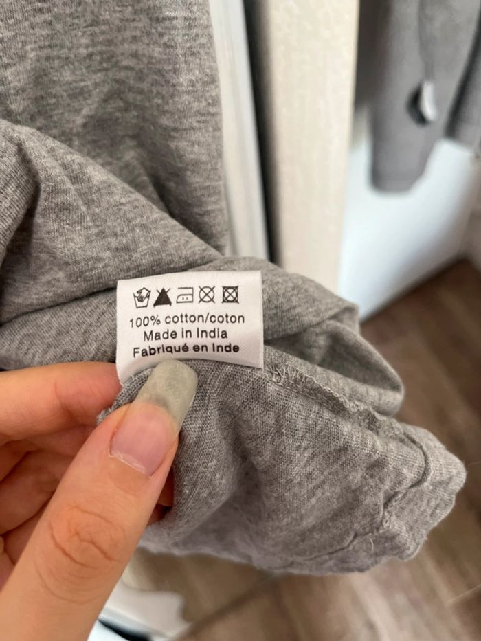 Débardeur gris chiné, 100 % coton, Bel Air, taille unique - photo numéro 4