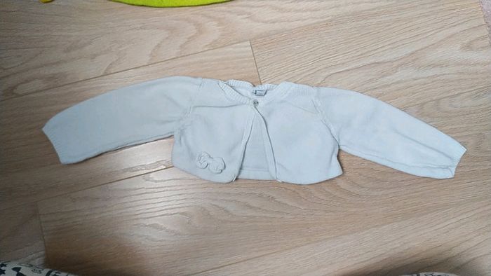 Gilet bolero blanc nano nanette 12 mois