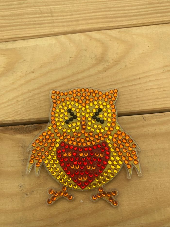 Magnet hibou 🦉 en Diamond painting