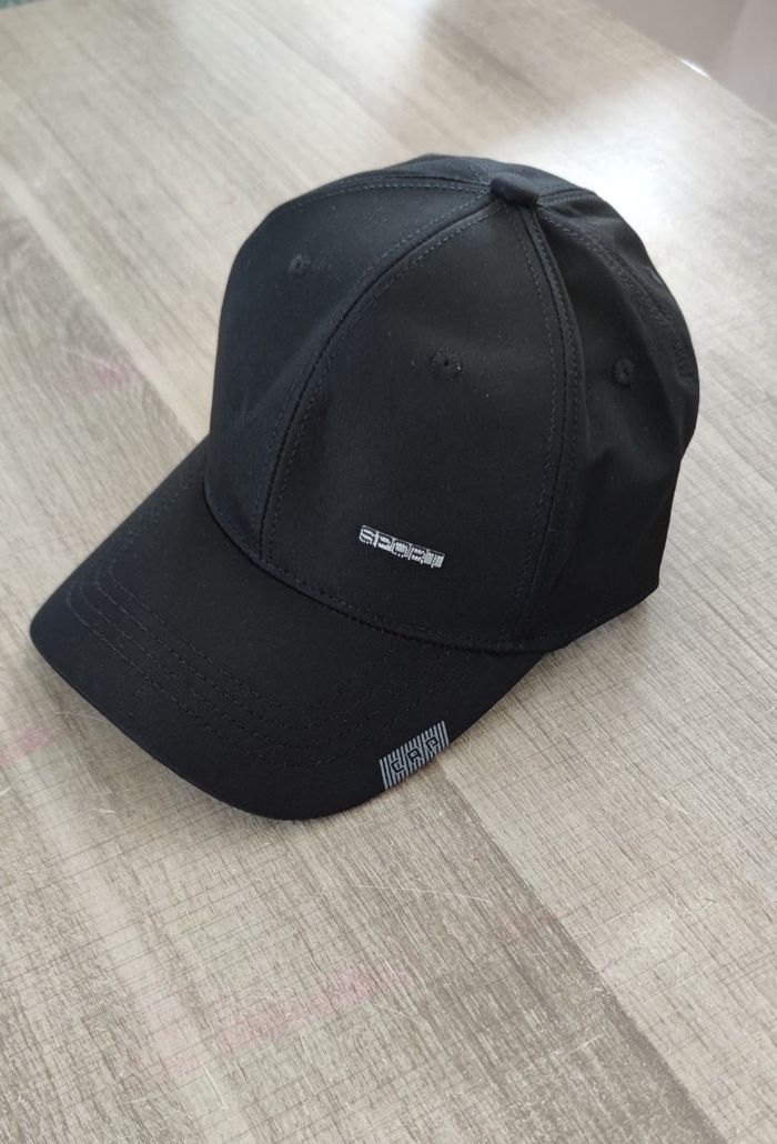 Casquette à bec de canard, casquette de baseball couleur noir pour homme