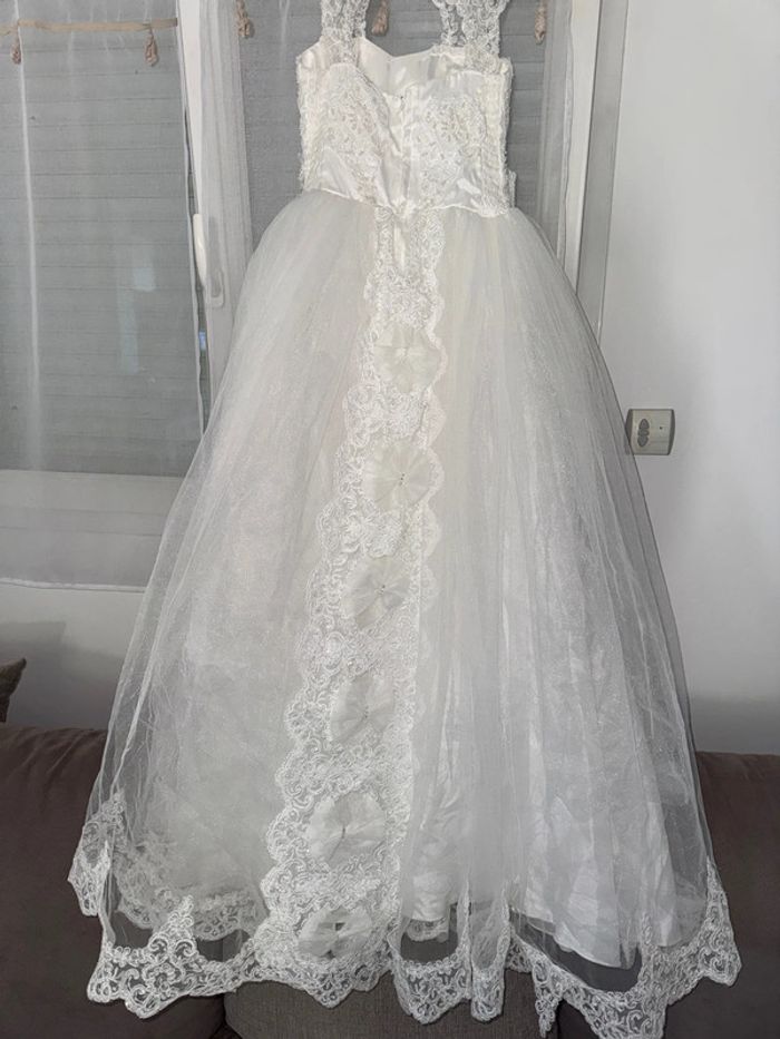 Mini robe de mariée pour jeune fille 16 ans avec tulle broderie paillettes et strass - photo numéro 10