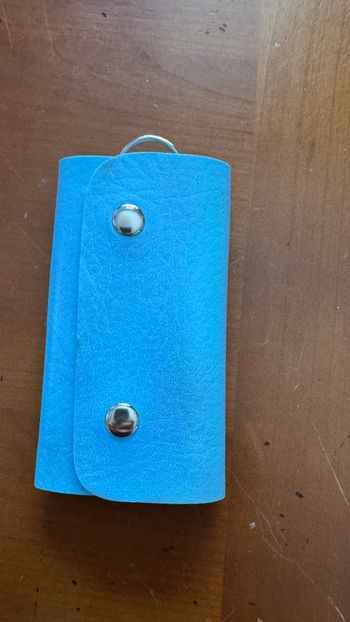 Etuit clé en cuir Bleu