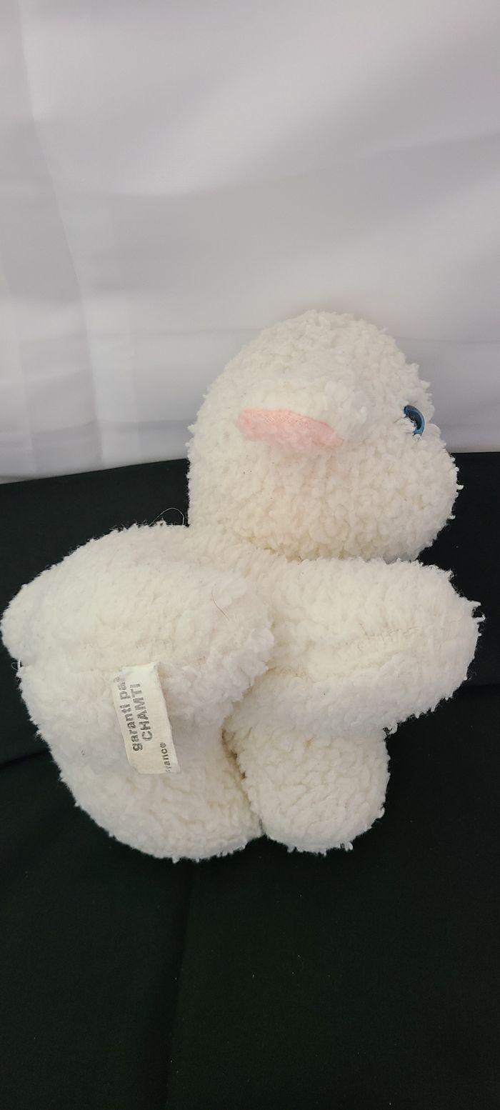 Ancienne peluche Vintage Mouton Agneau blanc 22 cm Bettella - photo numéro 5