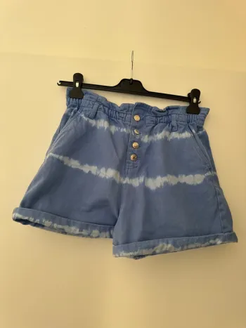 Short en Jean bleu et blanc Jennyfer