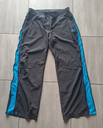 Jogging vintage à Zip sur les côtés noir et bleu Adidas Taille 44